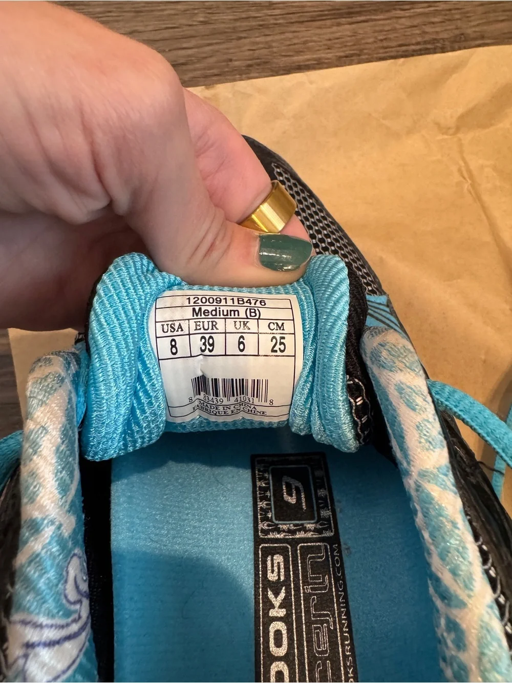 Brooks Women's Black and Blue Running Shoes